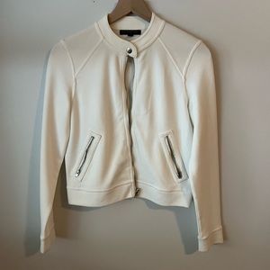 Banana republic white Moto jacket Xs